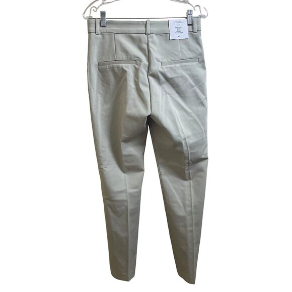 H&M Dress Slacks Women Size 8 Ivory Slash Pocket Straight leg Flat Front - Picture 6 of 8